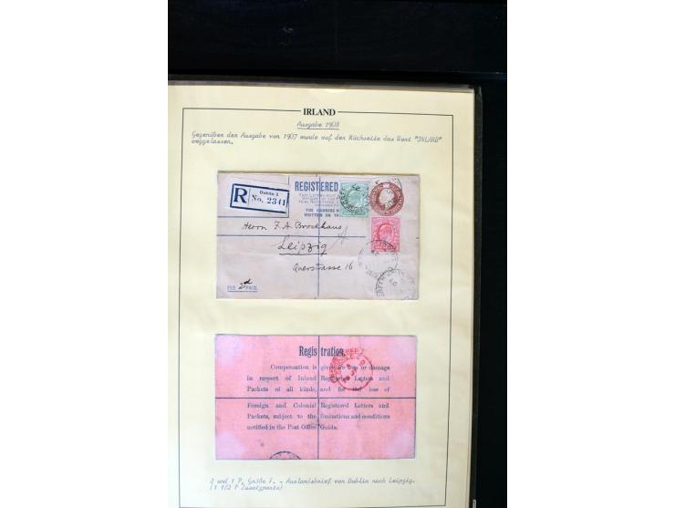1840/1922, Ireland (GB used in Ireland), extensive specialized collection of GB Postal Stationery used in Ireland up to the T