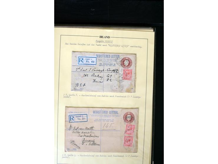 1840/1922, Ireland (GB used in Ireland), extensive specialized collection of GB Postal Stationery used in Ireland up to the T