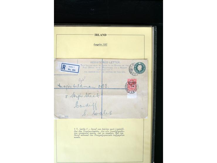 1840/1922, Ireland (GB used in Ireland), extensive specialized collection of GB Postal Stationery used in Ireland up to the T