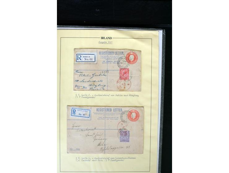 1840/1922, Ireland (GB used in Ireland), extensive specialized collection of GB Postal Stationery used in Ireland up to the T