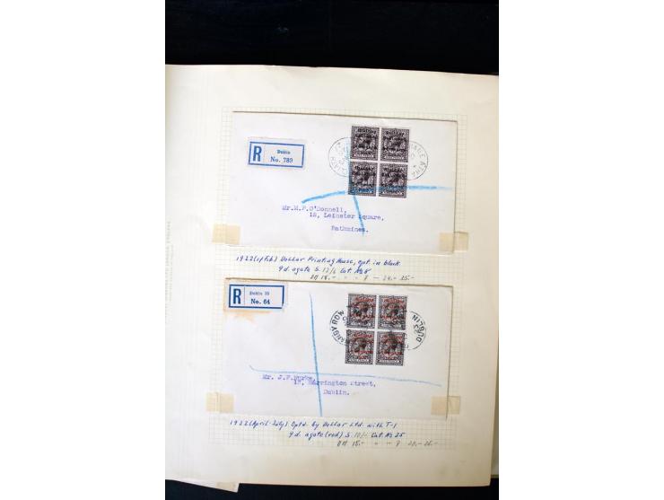1922/60, 66 philatelistische Briefe der Aufdruckausgaben, oft R-Briefe, teils 4er-Block-Frankaturen; dabei auch16 'Sea horses