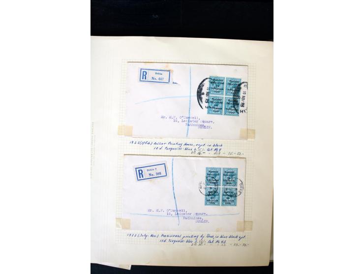 1922/60, 66 philatelistische Briefe der Aufdruckausgaben, oft R-Briefe, teils 4er-Block-Frankaturen; dabei auch16 'Sea horses