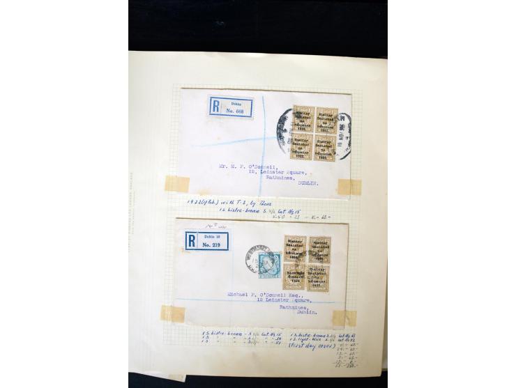 1922/60, 66 philatelistische Briefe der Aufdruckausgaben, oft R-Briefe, teils 4er-Block-Frankaturen; dabei auch16 'Sea horses