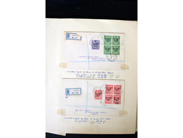 1922/60, 66 philatelistische Briefe der Aufdruckausgaben, oft R-Briefe, teils 4er-Block-Frankaturen; dabei auch16 'Sea horses