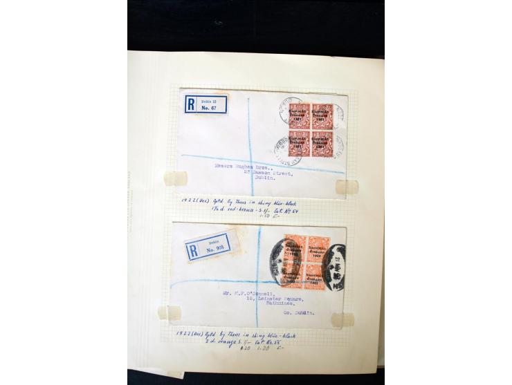 1922/60, 66 philatelistische Briefe der Aufdruckausgaben, oft R-Briefe, teils 4er-Block-Frankaturen; dabei auch16 'Sea horses