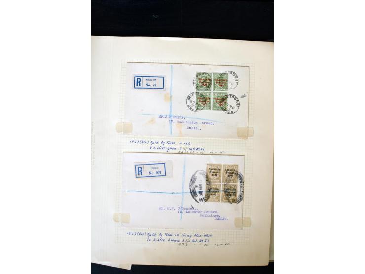 1922/60, 66 philatelistische Briefe der Aufdruckausgaben, oft R-Briefe, teils 4er-Block-Frankaturen; dabei auch16 'Sea horses