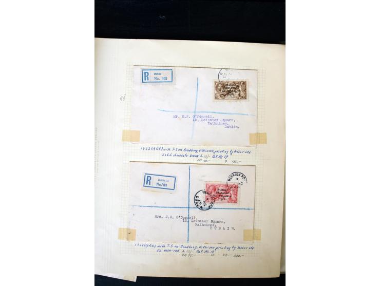 1922/60, 66 philatelistische Briefe der Aufdruckausgaben, oft R-Briefe, teils 4er-Block-Frankaturen; dabei auch16 'Sea horses