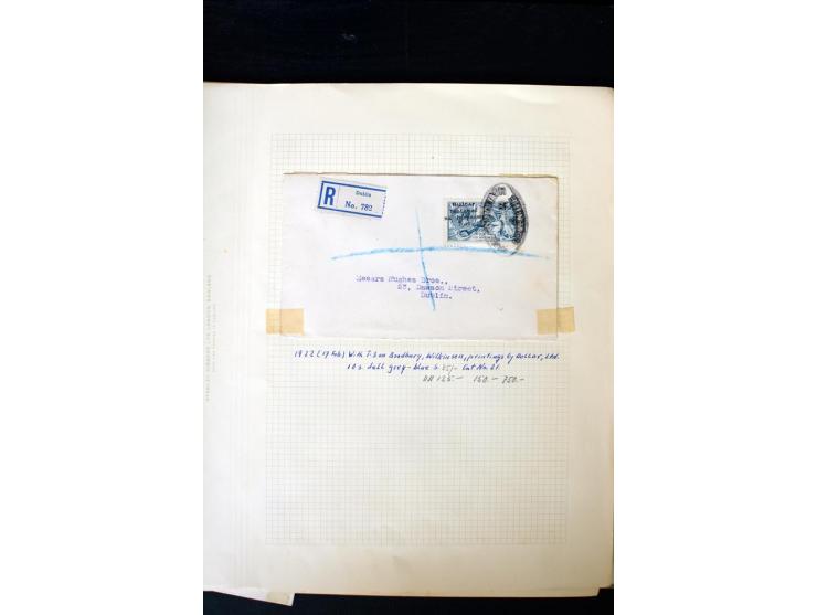 1922/60, 66 philatelistische Briefe der Aufdruckausgaben, oft R-Briefe, teils 4er-Block-Frankaturen; dabei auch16 'Sea horses