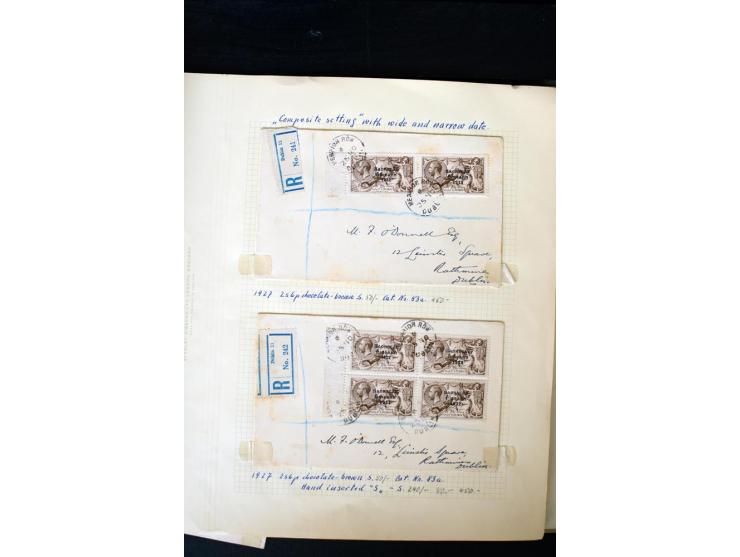 1922/60, 66 philatelistische Briefe der Aufdruckausgaben, oft R-Briefe, teils 4er-Block-Frankaturen; dabei auch16 'Sea horses