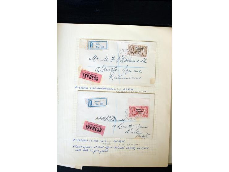 1922/60, 66 philatelistische Briefe der Aufdruckausgaben, oft R-Briefe, teils 4er-Block-Frankaturen; dabei auch16 'Sea horses
