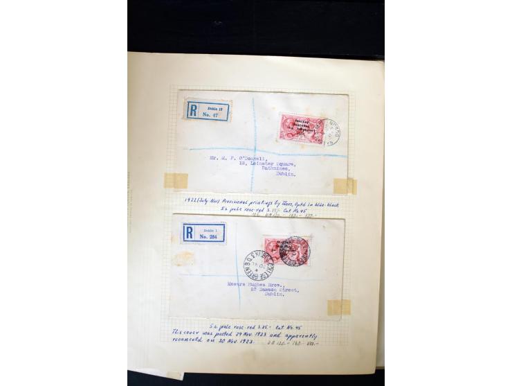 1922/60, 66 philatelistische Briefe der Aufdruckausgaben, oft R-Briefe, teils 4er-Block-Frankaturen; dabei auch16 'Sea horses
