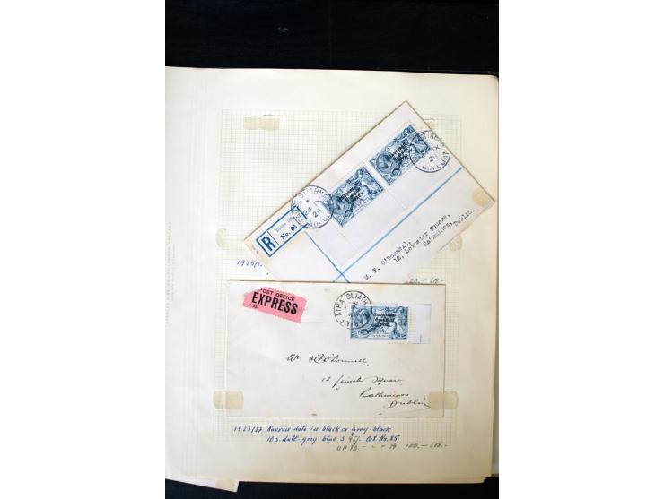 1922/60, 66 philatelistische Briefe der Aufdruckausgaben, oft R-Briefe, teils 4er-Block-Frankaturen; dabei auch16 'Sea horses