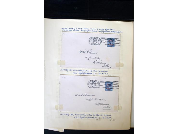 1922/60, 66 philatelistische Briefe der Aufdruckausgaben, oft R-Briefe, teils 4er-Block-Frankaturen; dabei auch16 'Sea horses