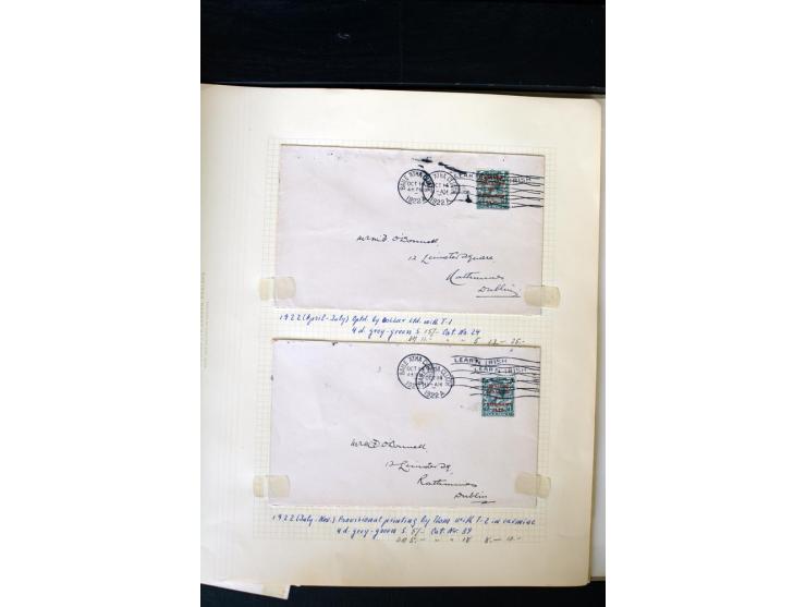 1922/60, 66 philatelistische Briefe der Aufdruckausgaben, oft R-Briefe, teils 4er-Block-Frankaturen; dabei auch16 'Sea horses