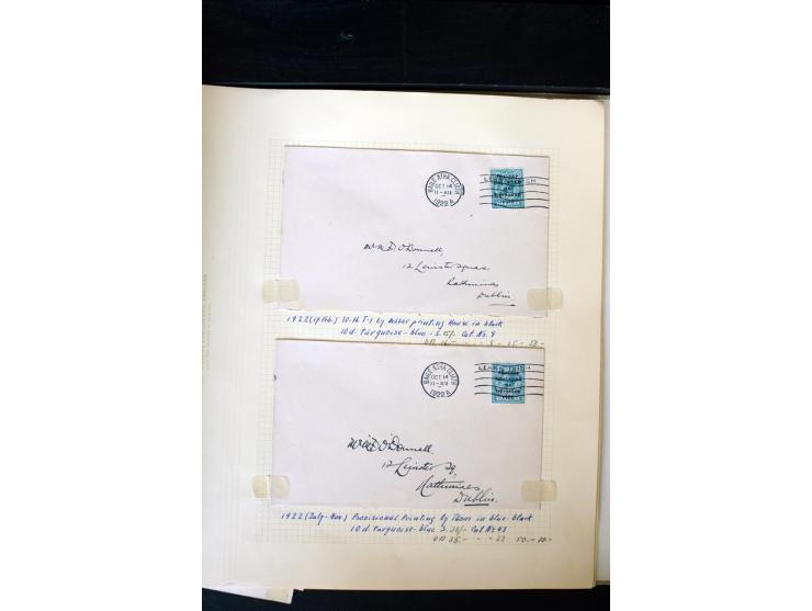 1922/60, 66 philatelistische Briefe der Aufdruckausgaben, oft R-Briefe, teils 4er-Block-Frankaturen; dabei auch16 'Sea horses