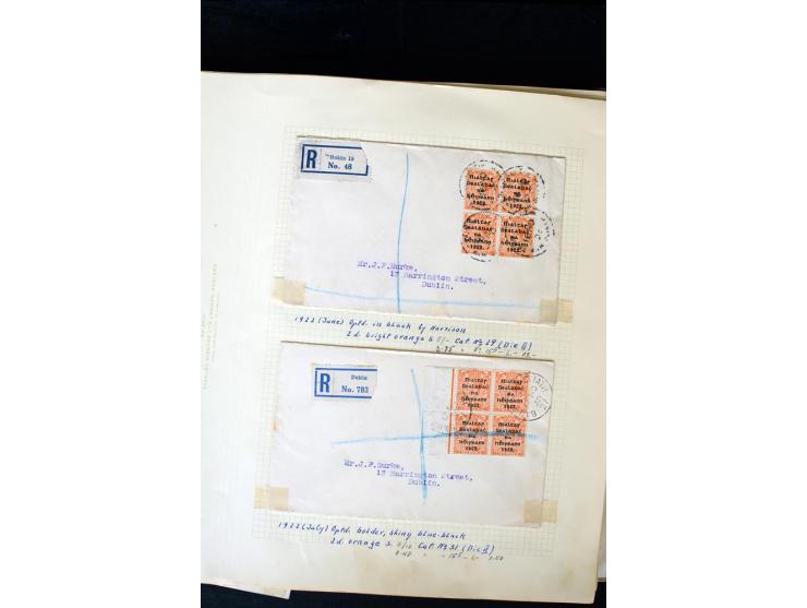 1922/60, 66 philatelistische Briefe der Aufdruckausgaben, oft R-Briefe, teils 4er-Block-Frankaturen; dabei auch16 'Sea horses