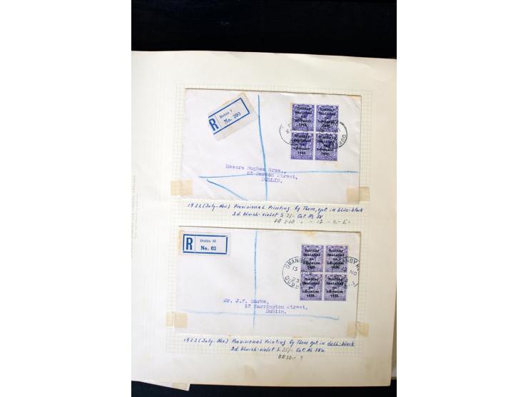1922/60, 66 philatelistische Briefe der Aufdruckausgaben, oft R-Briefe, teils 4er-Block-Frankaturen; dabei auch16 'Sea horses