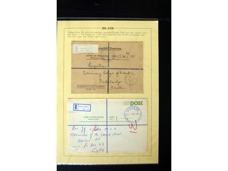 1924/94 Exhibition specialized collection of used Registered Envelopes incl. 5d emerald green Format F and G, 5d olive F and 