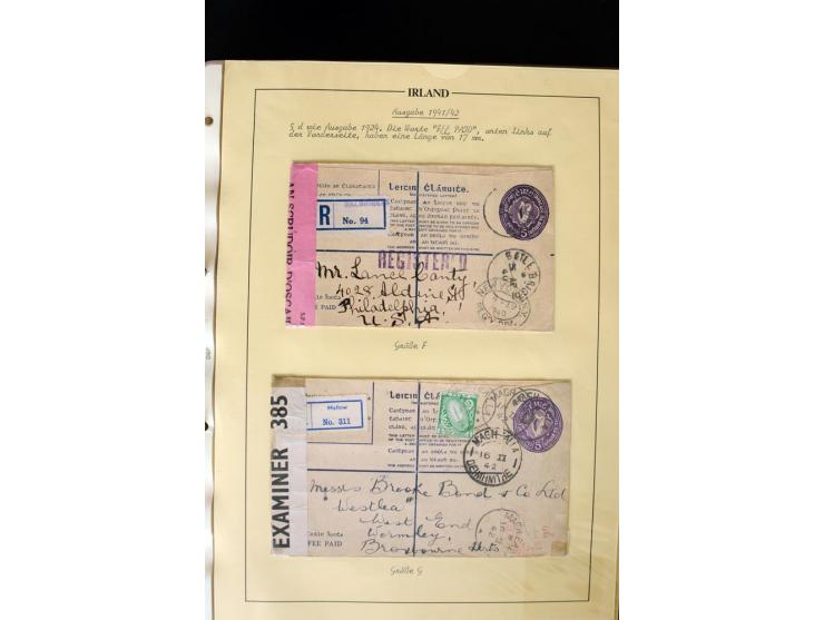 1924/94 Exhibition specialized collection of used Registered Envelopes incl. 5d emerald green Format F and G, 5d olive F and 