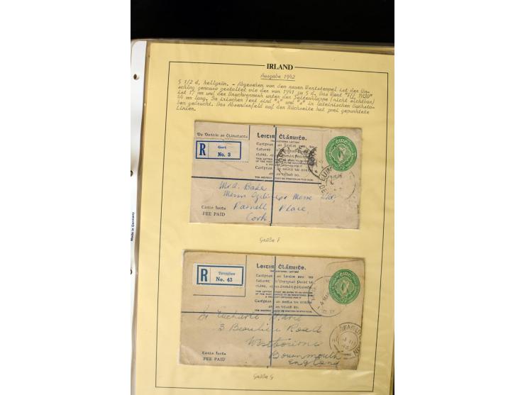 1924/94 Exhibition specialized collection of used Registered Envelopes incl. 5d emerald green Format F and G, 5d olive F and 