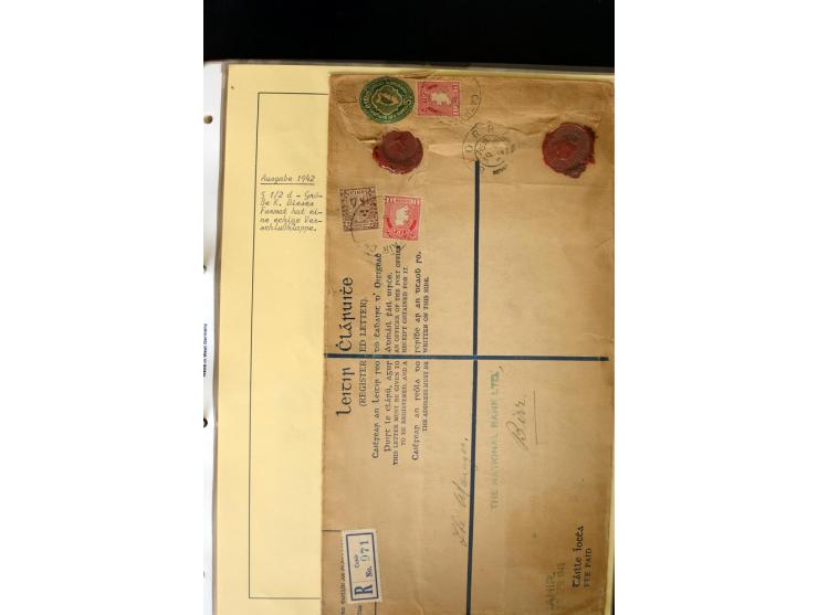 1924/94 Exhibition specialized collection of used Registered Envelopes incl. 5d emerald green Format F and G, 5d olive F and 