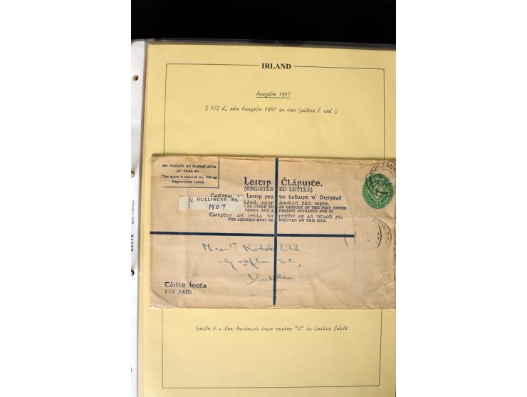 1924/94 Exhibition specialized collection of used Registered Envelopes incl. 5d emerald green Format F and G, 5d olive F and 