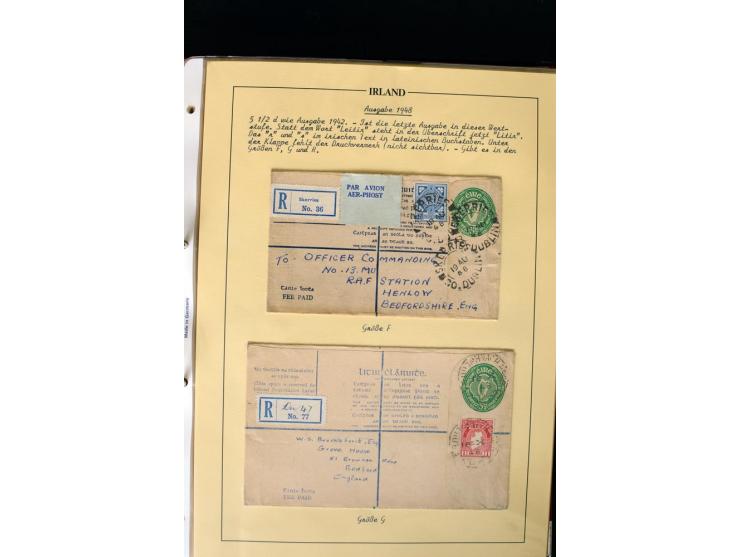1924/94 Exhibition specialized collection of used Registered Envelopes incl. 5d emerald green Format F and G, 5d olive F and 