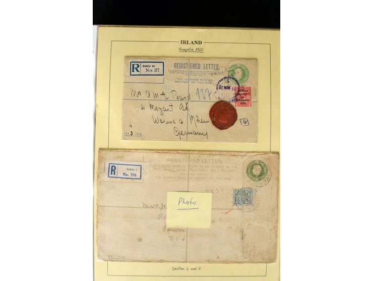1924/94 Exhibition specialized collection of used Registered Envelopes incl. 5d emerald green Format F and G, 5d olive F and 