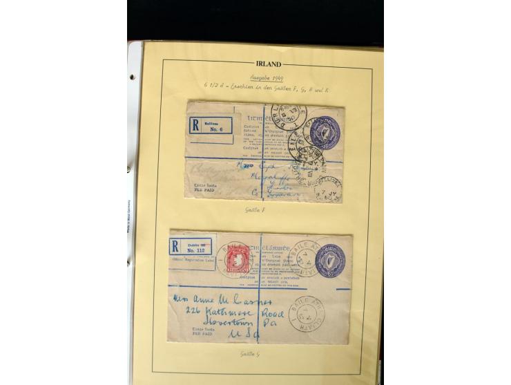 1924/94 Exhibition specialized collection of used Registered Envelopes incl. 5d emerald green Format F and G, 5d olive F and 