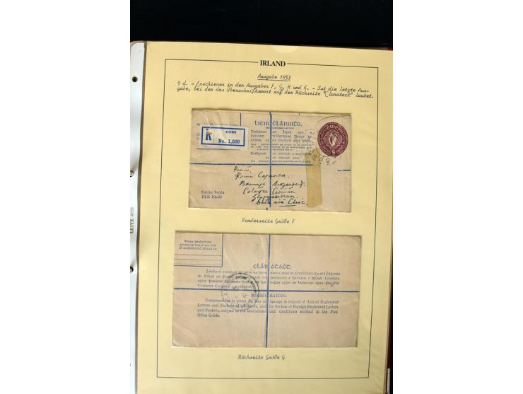 1924/94 Exhibition specialized collection of used Registered Envelopes incl. 5d emerald green Format F and G, 5d olive F and 