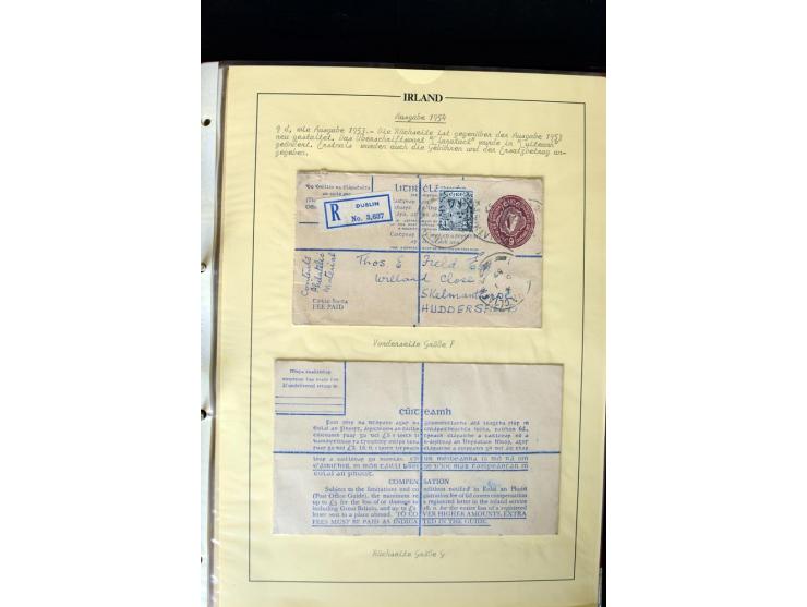 1924/94 Exhibition specialized collection of used Registered Envelopes incl. 5d emerald green Format F and G, 5d olive F and 