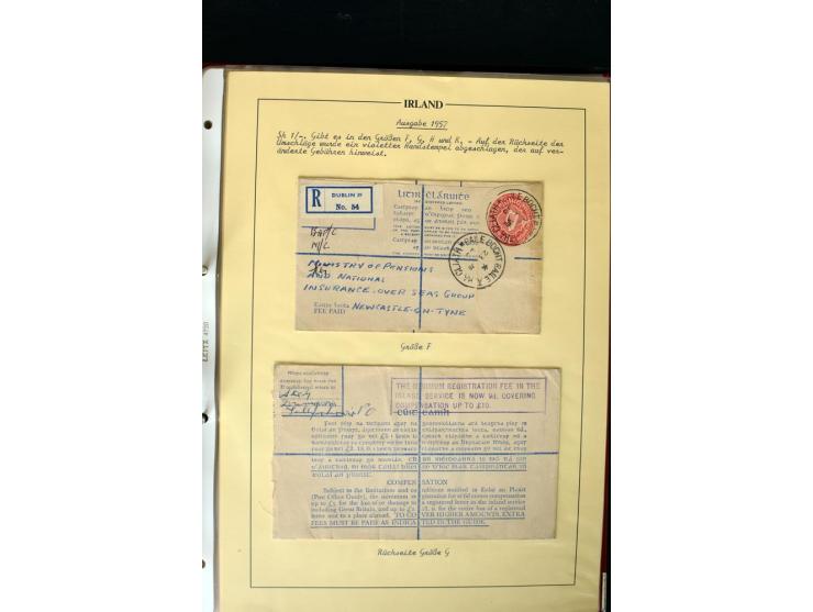 1924/94 Exhibition specialized collection of used Registered Envelopes incl. 5d emerald green Format F and G, 5d olive F and 