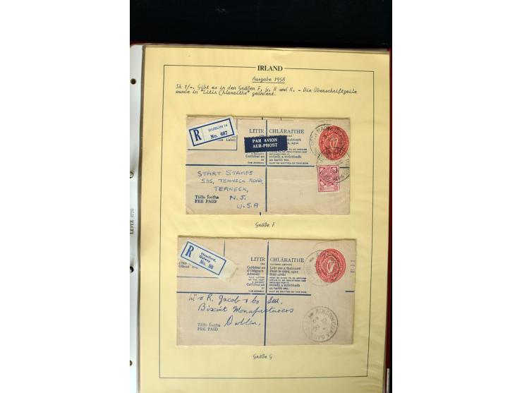 1924/94 Exhibition specialized collection of used Registered Envelopes incl. 5d emerald green Format F and G, 5d olive F and 