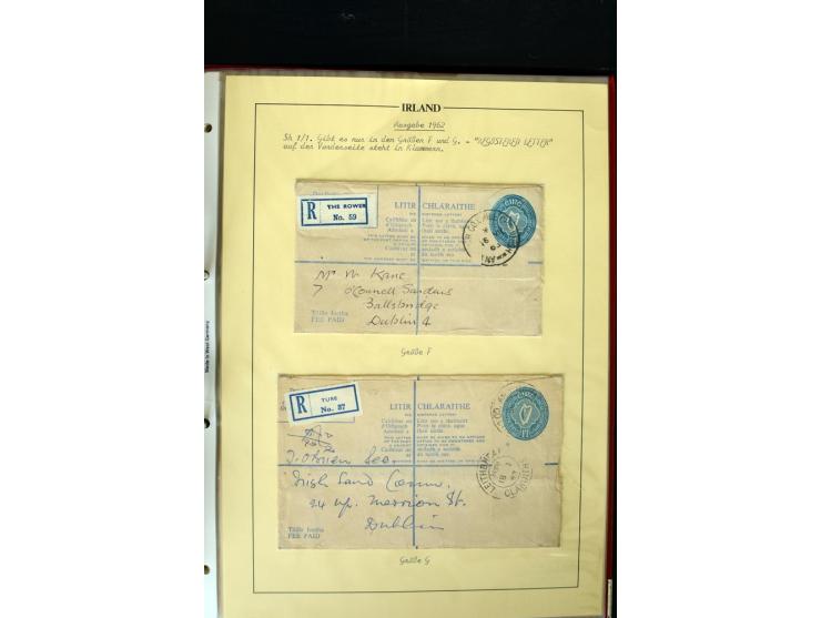 1924/94 Exhibition specialized collection of used Registered Envelopes incl. 5d emerald green Format F and G, 5d olive F and 