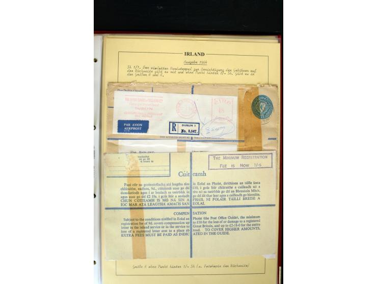 1924/94 Exhibition specialized collection of used Registered Envelopes incl. 5d emerald green Format F and G, 5d olive F and 