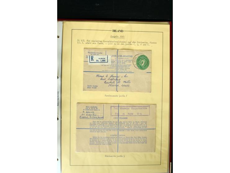 1924/94 Exhibition specialized collection of used Registered Envelopes incl. 5d emerald green Format F and G, 5d olive F and 