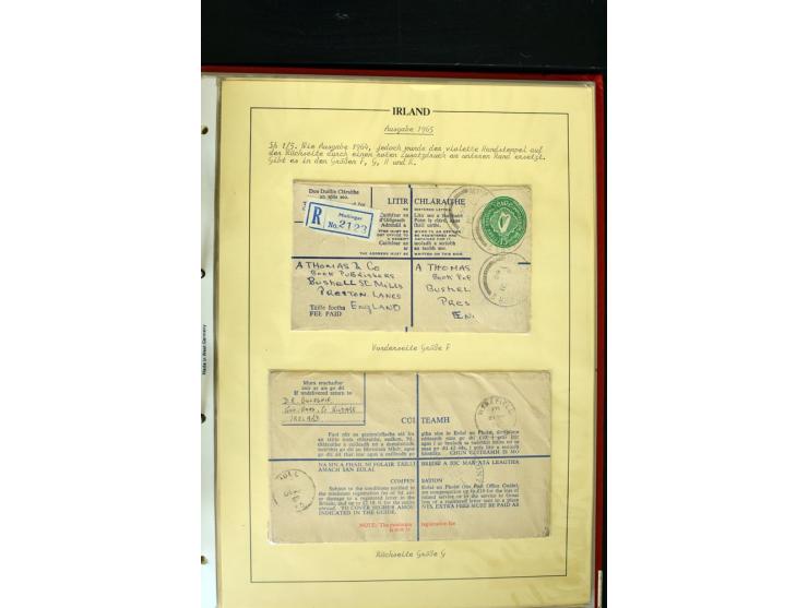 1924/94 Exhibition specialized collection of used Registered Envelopes incl. 5d emerald green Format F and G, 5d olive F and 