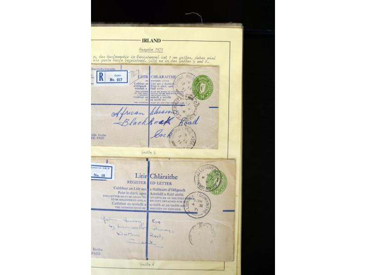 1924/94 Exhibition specialized collection of used Registered Envelopes incl. 5d emerald green Format F and G, 5d olive F and 