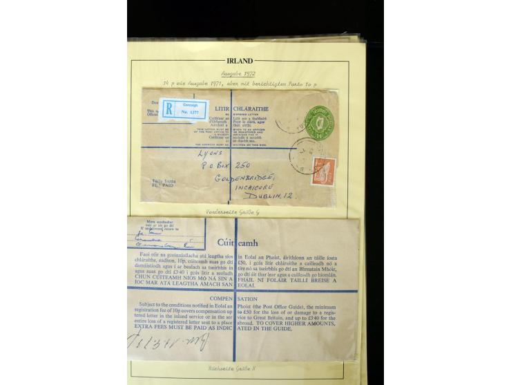 1924/94 Exhibition specialized collection of used Registered Envelopes incl. 5d emerald green Format F and G, 5d olive F and 