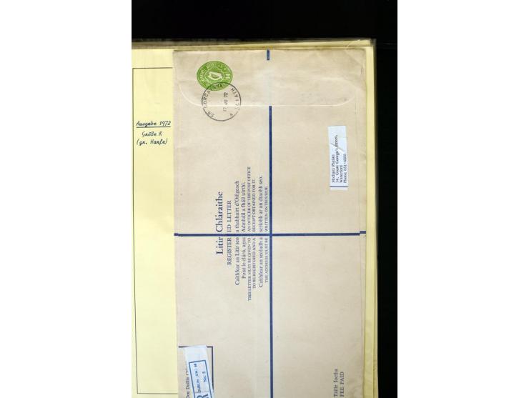 1924/94 Exhibition specialized collection of used Registered Envelopes incl. 5d emerald green Format F and G, 5d olive F and 