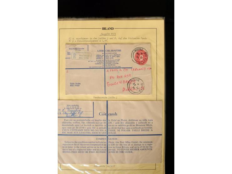 1924/94 Exhibition specialized collection of used Registered Envelopes incl. 5d emerald green Format F and G, 5d olive F and 