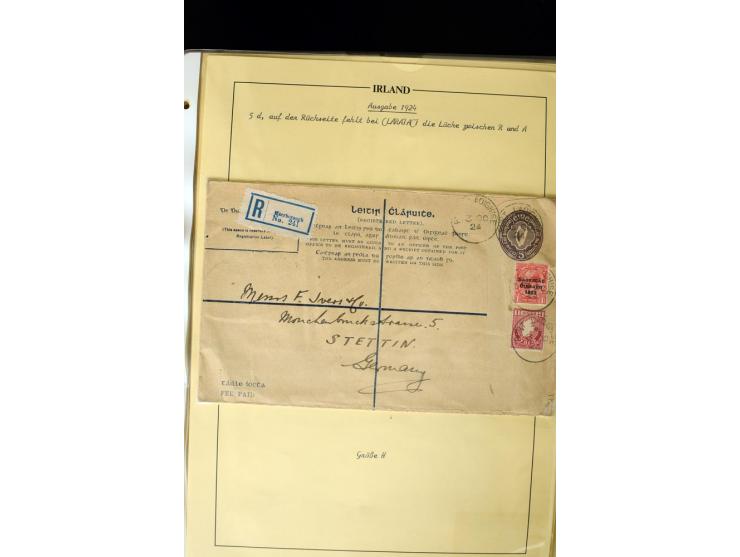 1924/94 Exhibition specialized collection of used Registered Envelopes incl. 5d emerald green Format F and G, 5d olive F and 