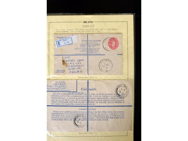 1924/94 Exhibition specialized collection of used Registered Envelopes incl. 5d emerald green Format F and G, 5d olive F and 