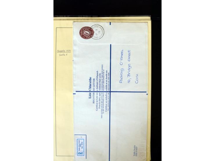 1924/94 Exhibition specialized collection of used Registered Envelopes incl. 5d emerald green Format F and G, 5d olive F and 