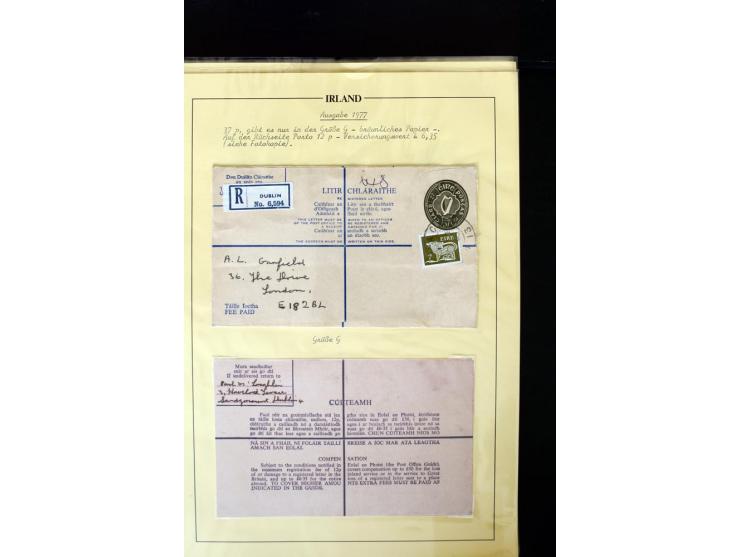 1924/94 Exhibition specialized collection of used Registered Envelopes incl. 5d emerald green Format F and G, 5d olive F and 