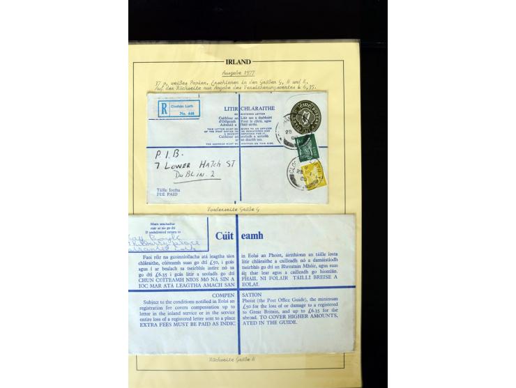 1924/94 Exhibition specialized collection of used Registered Envelopes incl. 5d emerald green Format F and G, 5d olive F and 