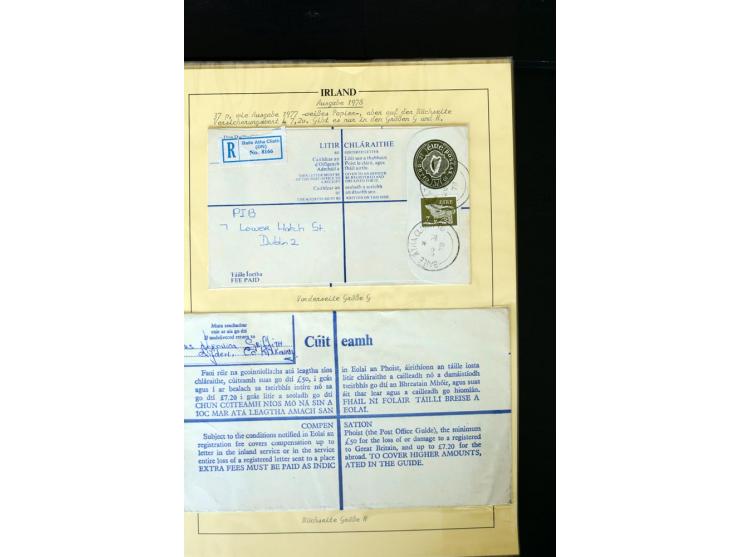 1924/94 Exhibition specialized collection of used Registered Envelopes incl. 5d emerald green Format F and G, 5d olive F and 