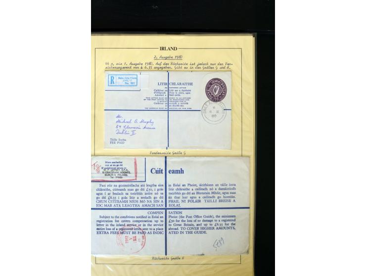 1924/94 Exhibition specialized collection of used Registered Envelopes incl. 5d emerald green Format F and G, 5d olive F and 