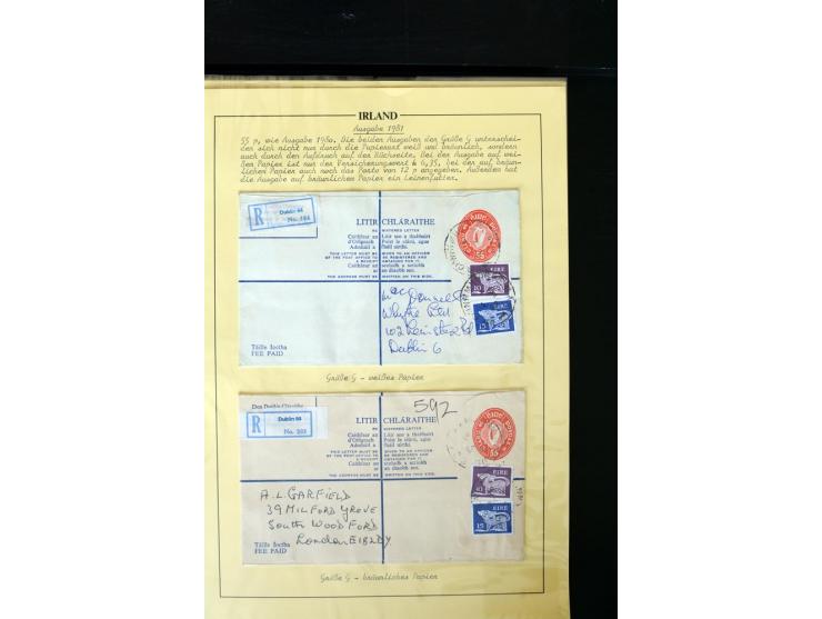 1924/94 Exhibition specialized collection of used Registered Envelopes incl. 5d emerald green Format F and G, 5d olive F and 
