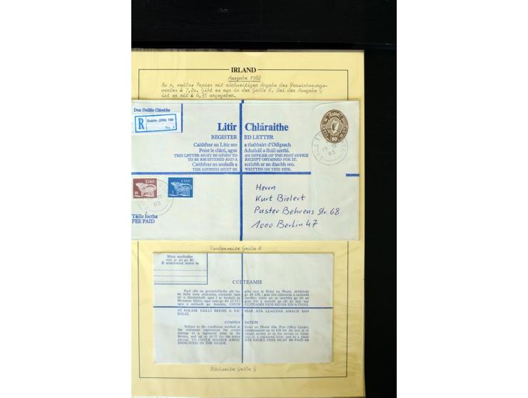1924/94 Exhibition specialized collection of used Registered Envelopes incl. 5d emerald green Format F and G, 5d olive F and 
